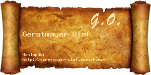 Gerstmayer Olaf névjegykártya